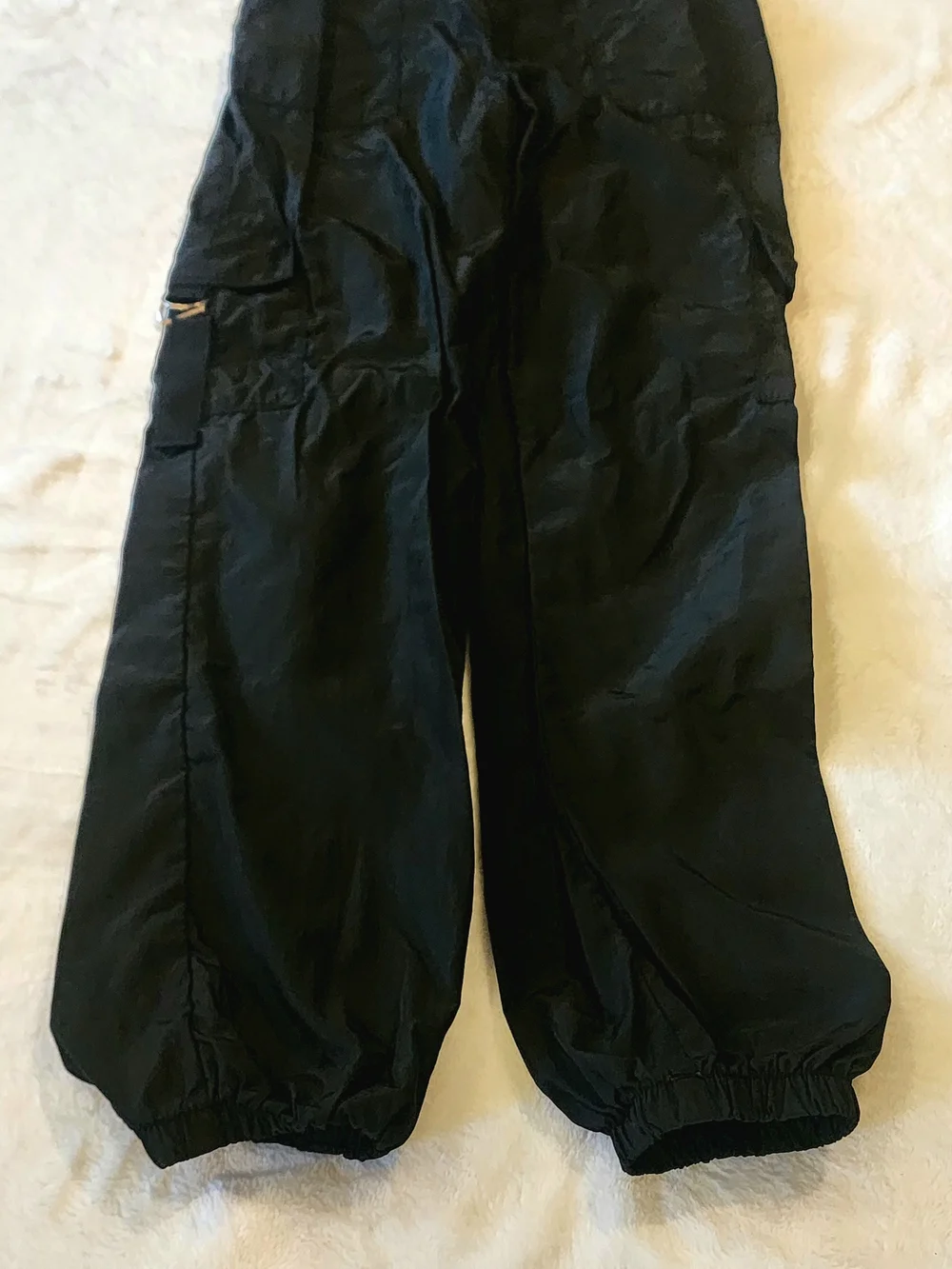 Justice Black Kids Cargo Parachute Pants